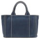 Prada Canapa Mini Canvas 2Way Tote Bag BALTICO Navy 1BG439