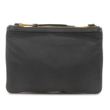 Prada Logo Nylon Leather Shoulder Bag NERO Black 1BH046