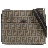 FENDI Zucca PVC Leather Shoulder Bag Khaki Black Brown 7VA247