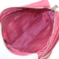 Prada Logo Nylon Leather Crossbody Shoulder Bag FUXIA Pink BT1010