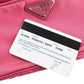 Prada Logo Nylon Leather Crossbody Shoulder Bag FUXIA Pink BT1010