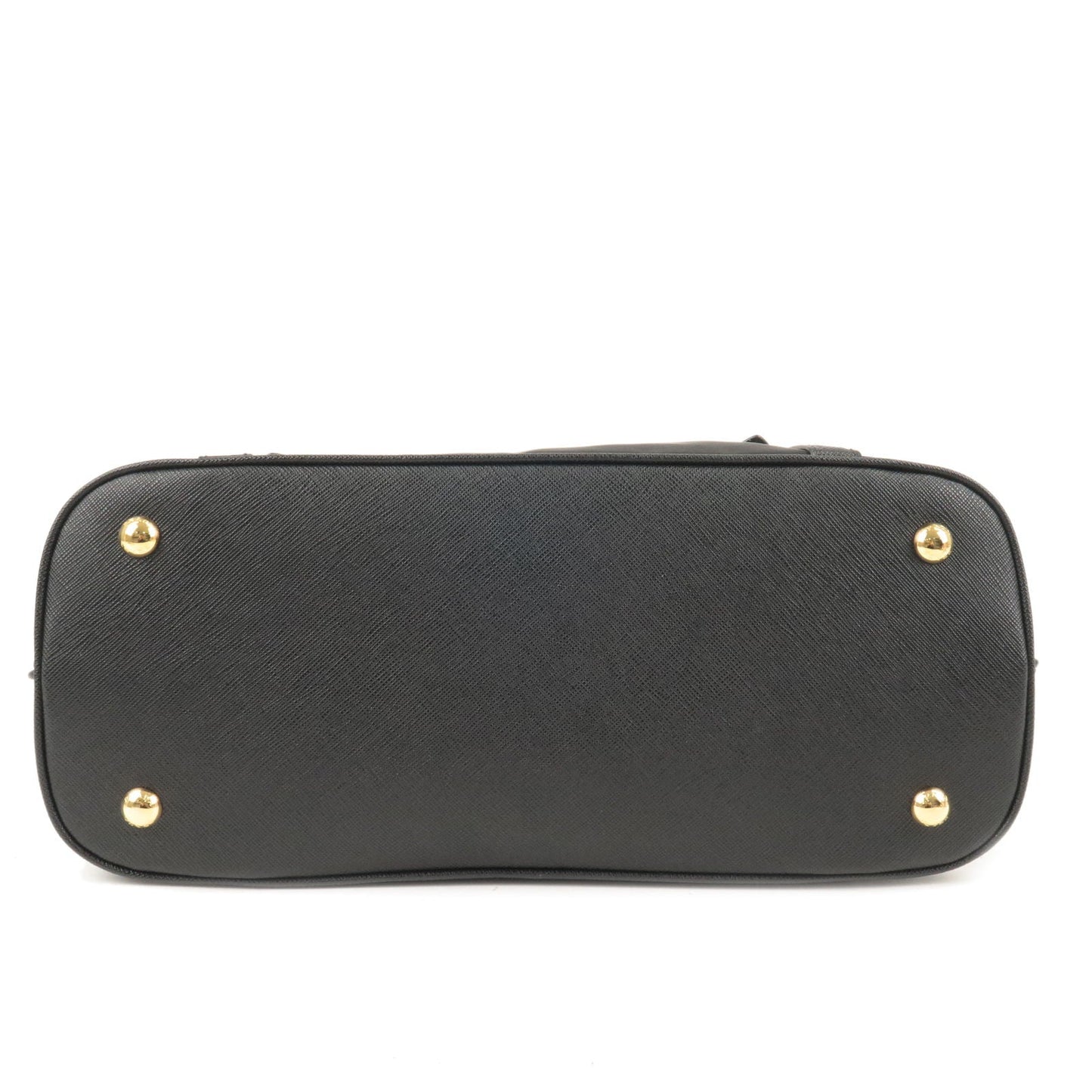 Prada Logo Nylon Leather 2Way Bag Hand Bag Black NERO 1BB013
