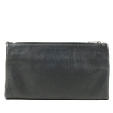 Prada Logo Leather Clutch Bag NERO Black BP0866