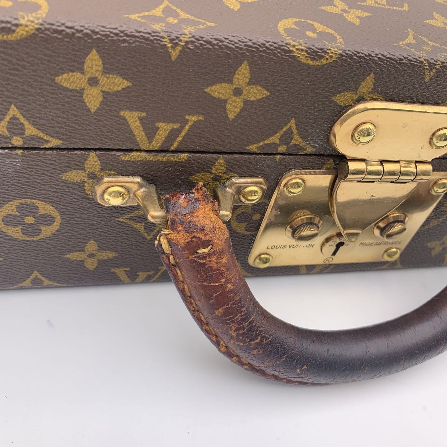 LOUIS VUITTON   Monogram President Hard Case Briefcase Bag