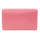 Prada Logo Leather Shoulder Wallet Bag Pink 1BP016