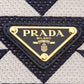 Prada Navy Jacquard Large Symbole Tote