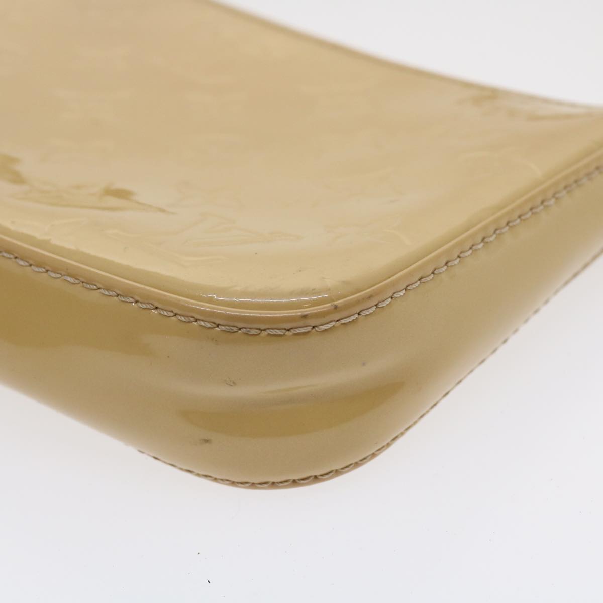 LOUIS VUITTON Vernis Pochette Accessoires Pouch Rose Velours M91575 Auth 36948