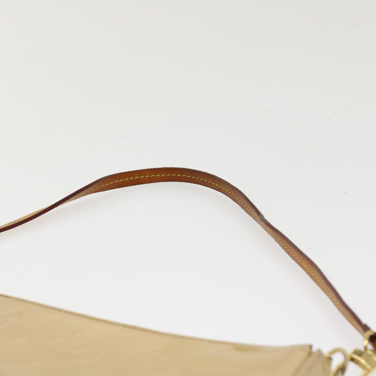 LOUIS VUITTON Vernis Pochette Accessoires Pouch Rose Velours M91575 Auth 36948