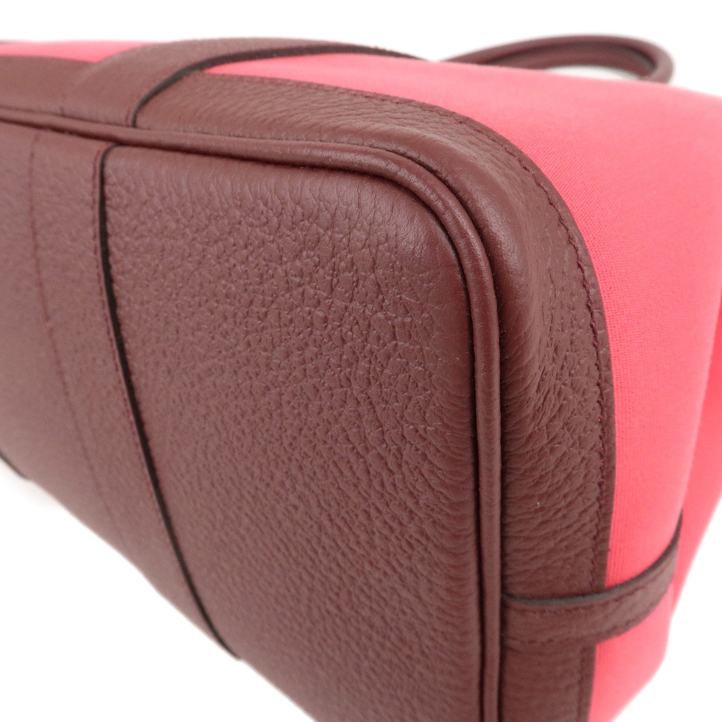 Luxury Hermes Canvas Leather Garden Party PM Tote Bag A stamp Pink