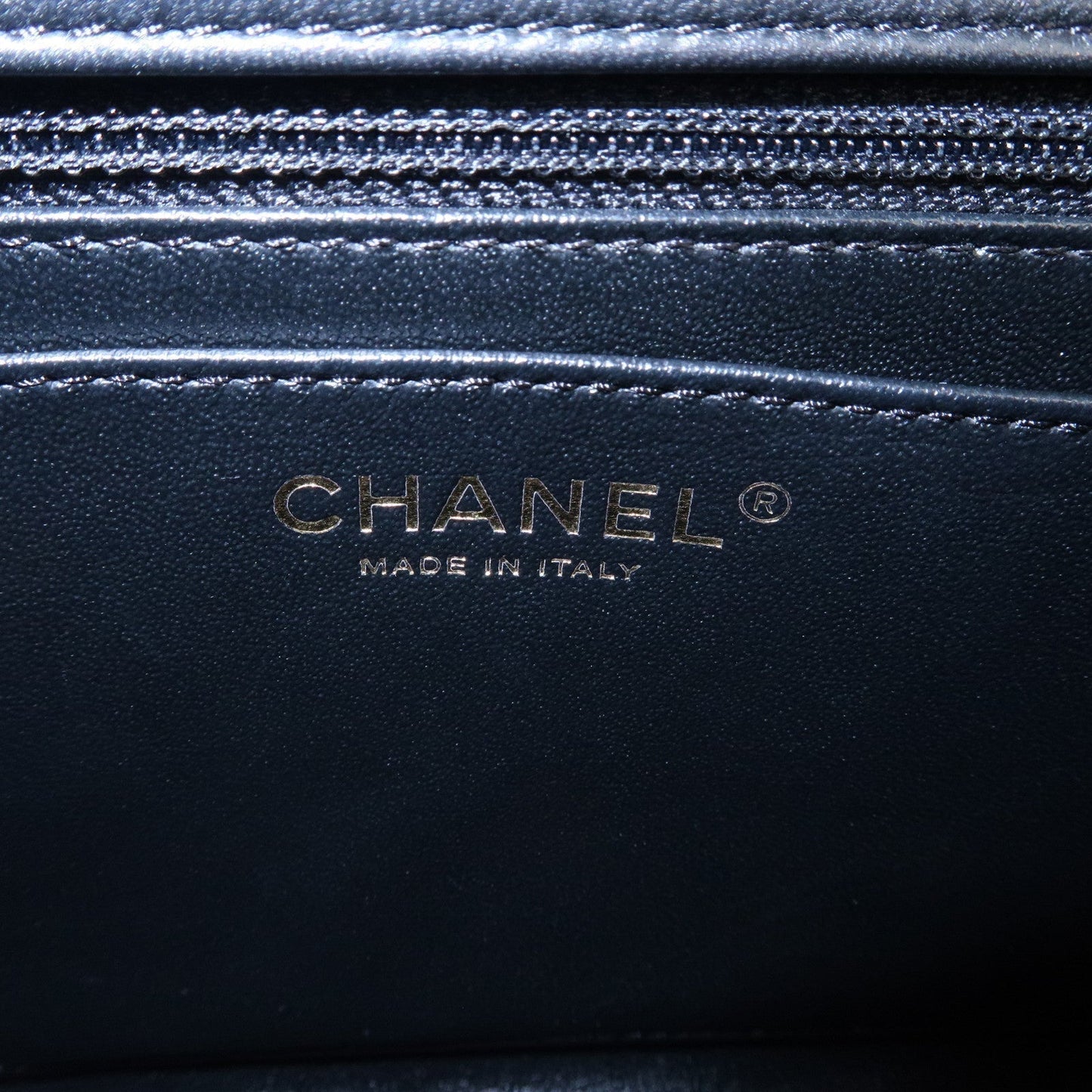 CHANEL Chevron Lamb Skin 2WAY Chain Shoulder Bag Black A98792