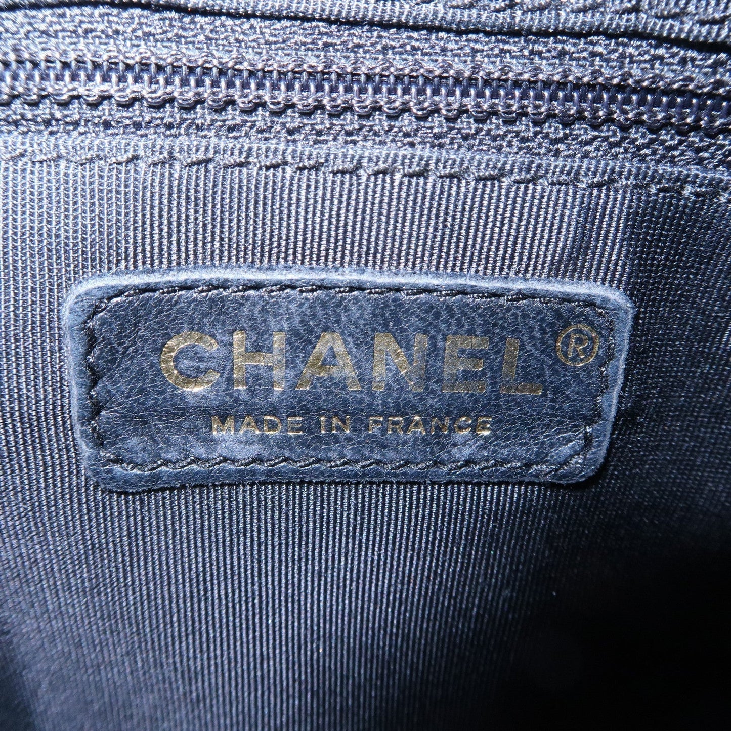 CHANEL Matelasse Caviar Skin Chain Shoulder Bag Black A22476