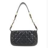 CHANEL Matelasse Caviar Skin Chain Shoulder Bag Black A22476