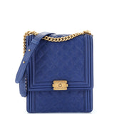 CHANEL North South Boy Flap Bag Quilted Caviar Large