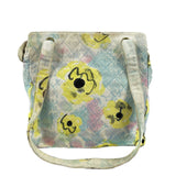 CHANEL -   1990's Graphic Multicolor Medium Camellia Print Shoulder Bag