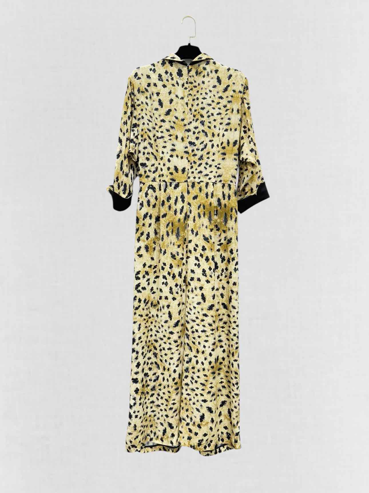 PRADA Sable Raso Beige & Black Size US 8 Long Dress