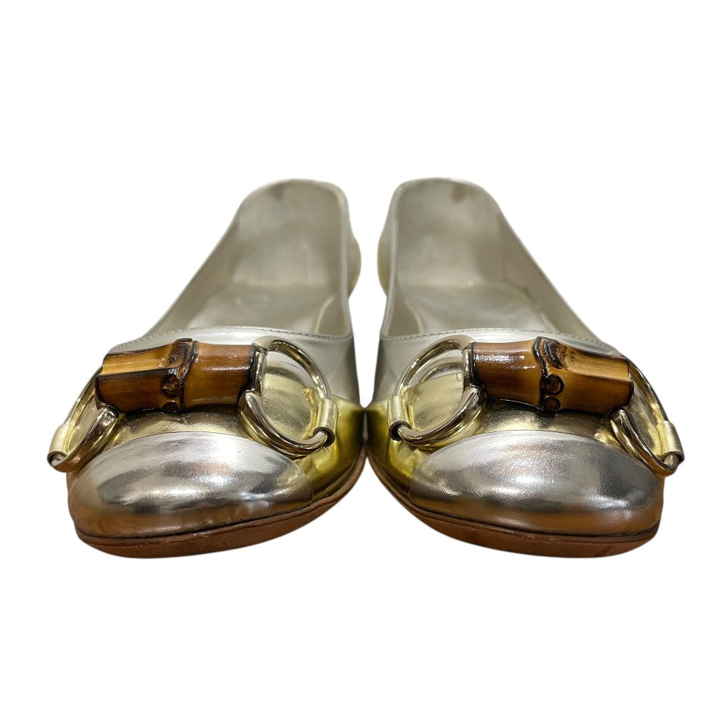 Gucci Bamboo Horsebit Low Heel Pumps