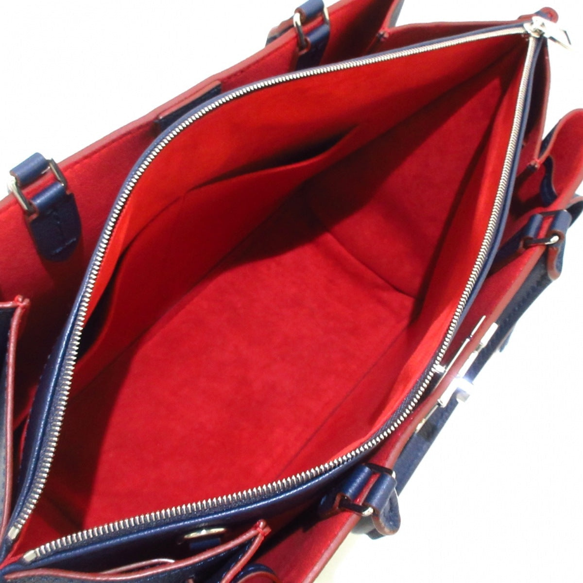 Louis Vuitton Lockme Tote Marine Rouge Leather