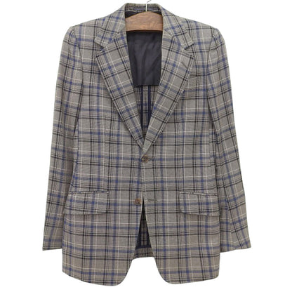 Gucci Checkered Mohair Blend Tailored Jacket