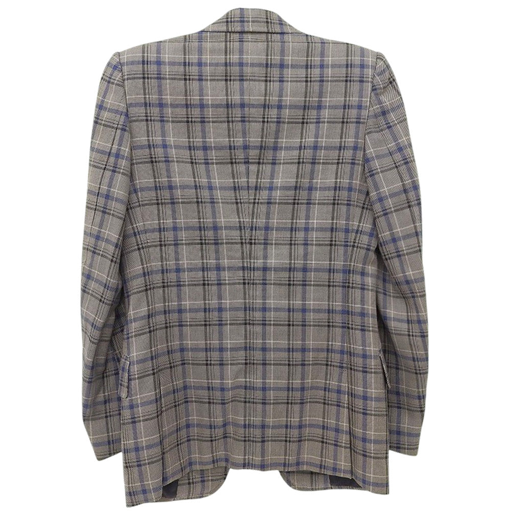 Gucci Checkered Mohair Blend Tailored Jacket