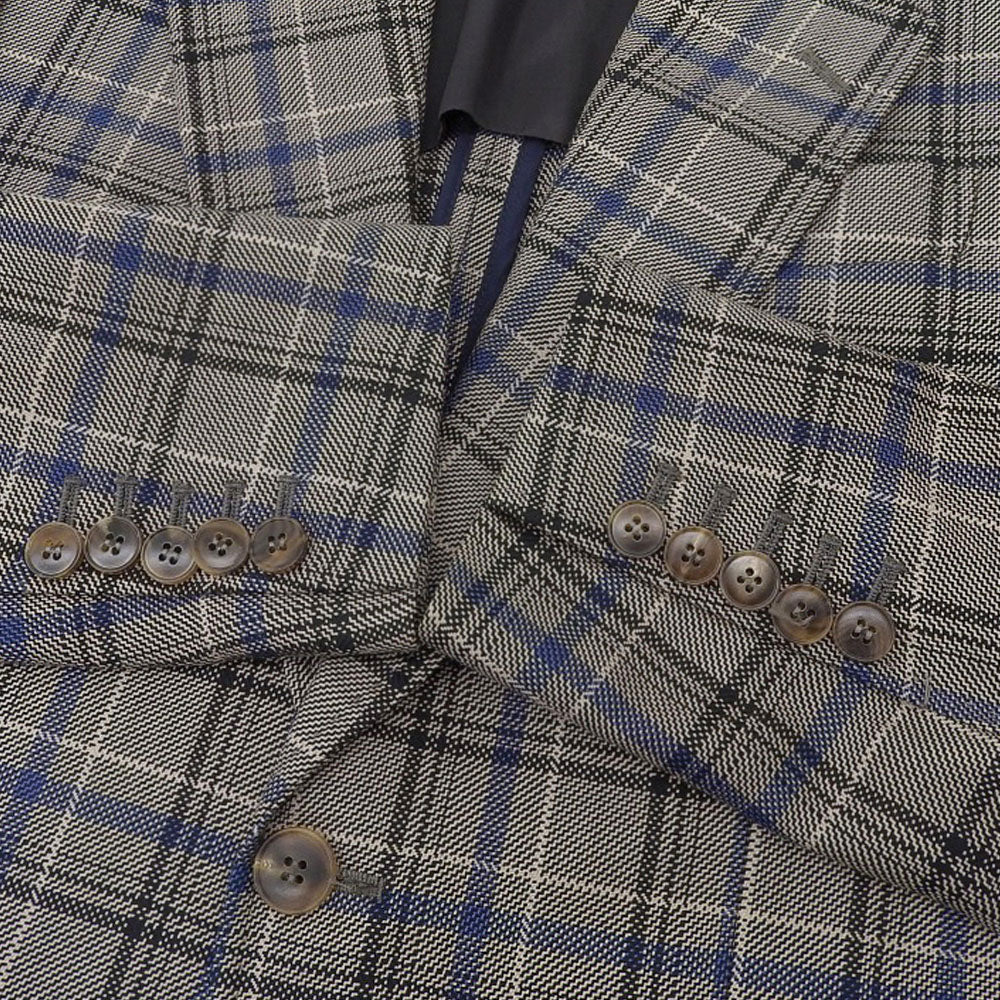 Gucci Checkered Mohair Blend Tailored Jacket