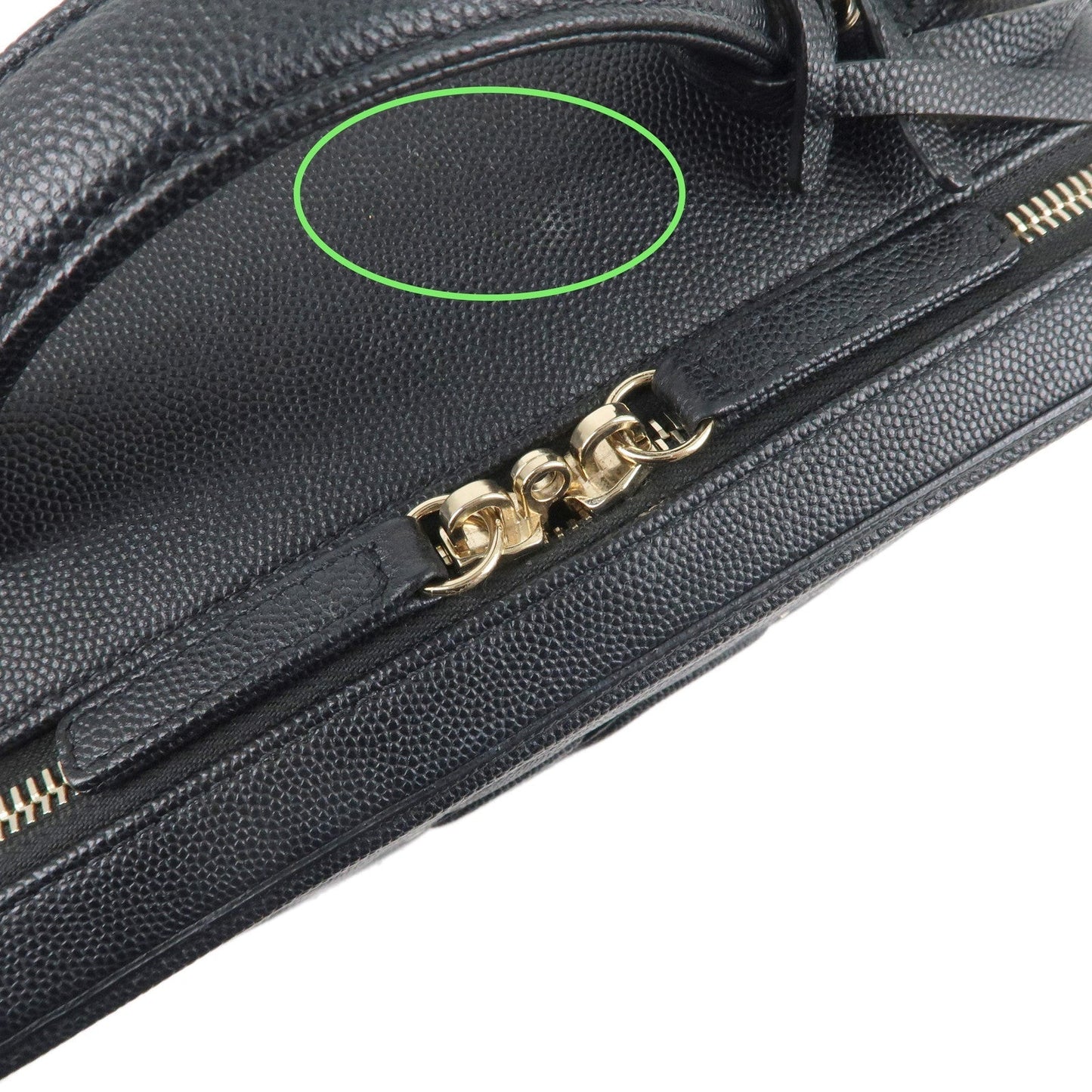 CHANEL CC Filigree Matelasse Caviar Skin Shoulder Bag Black A93344