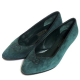 Gucci GG Leather Trim Suede Pumps