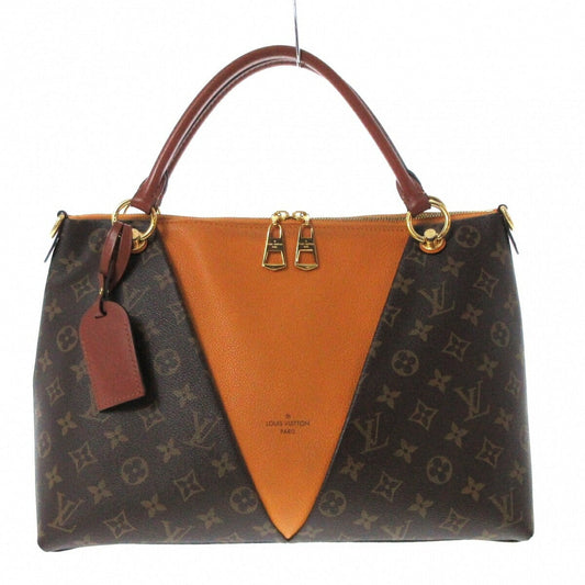 Louis Vuitton V tote MM  Mmonogram Canvas Grain Calf Leather Tote Bag