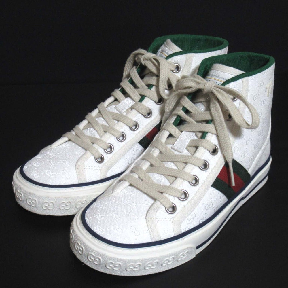 Gucci Tennis 1977 GG Canvas High Top Sneakers