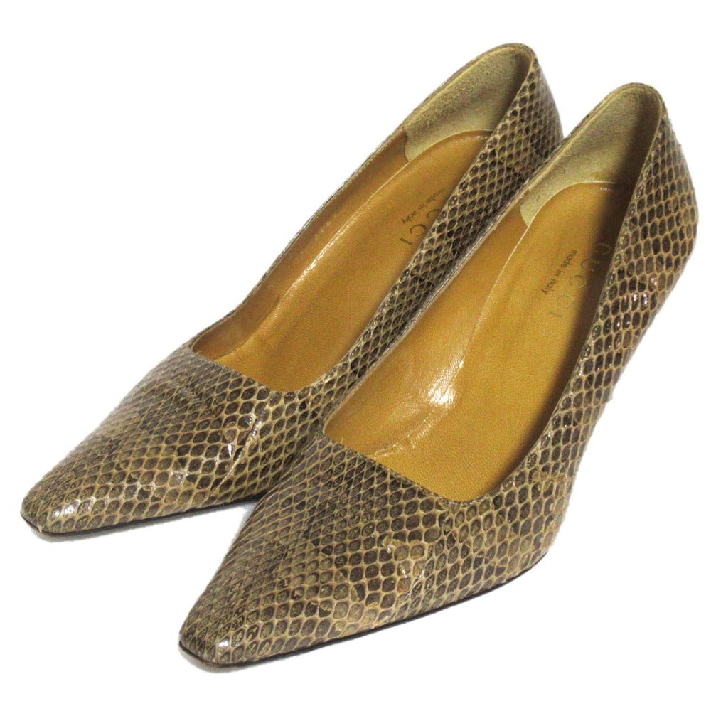 Gucci Python Leather Pumps