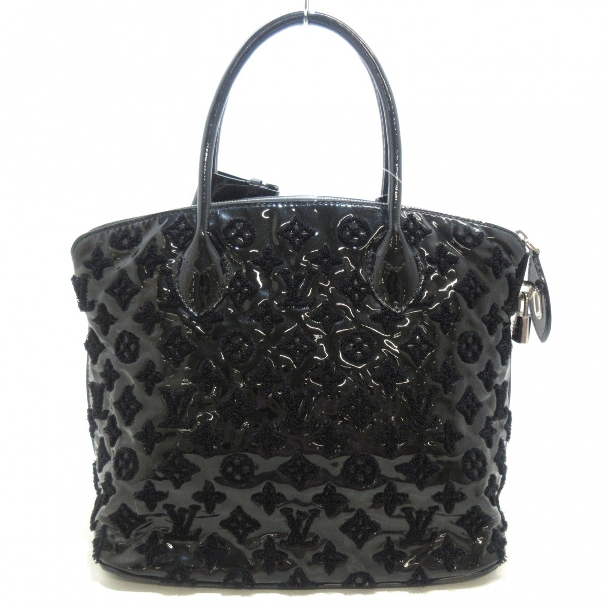 Louis Vuitton Lockit Patent Leather Embroidery Handbag