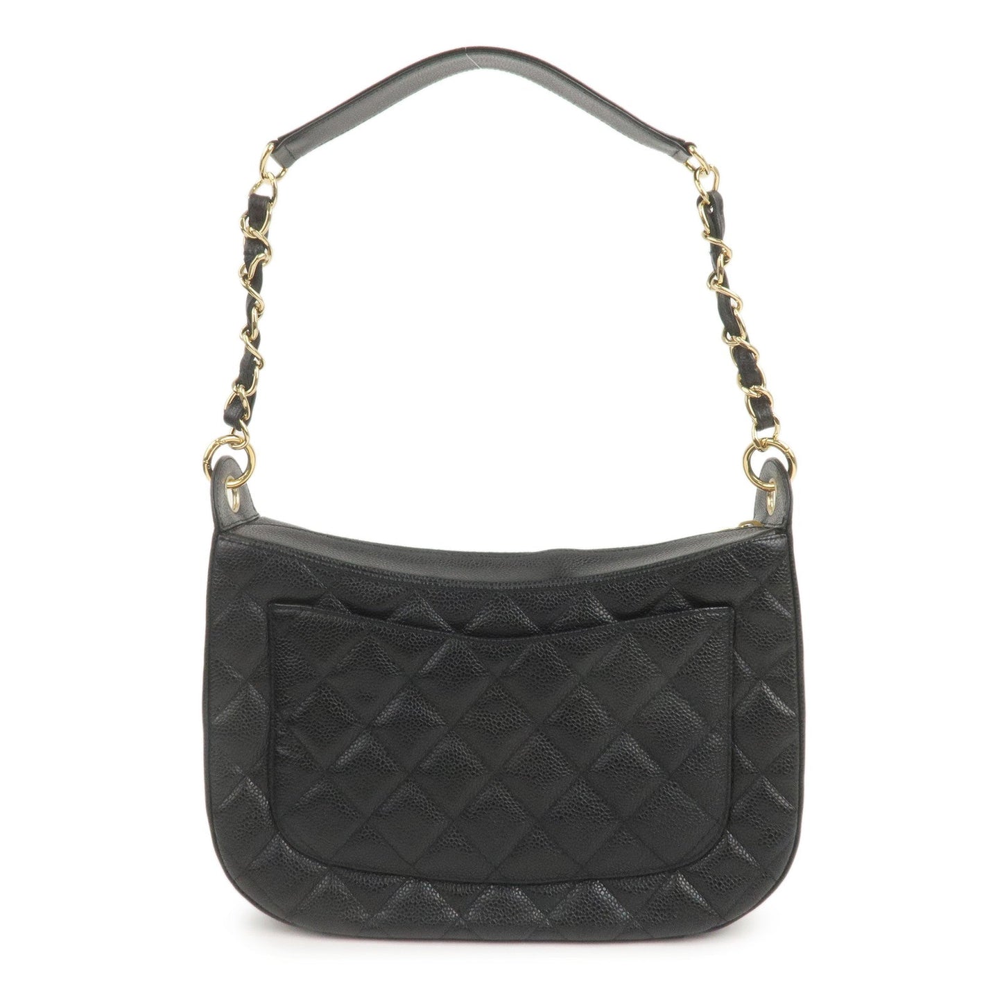 CHANEL Matelasse Caviar Skin Chain Shoulder Bag Black A20993