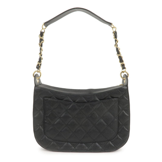 CHANEL Matelasse Caviar Skin Chain Shoulder Bag Black A20993