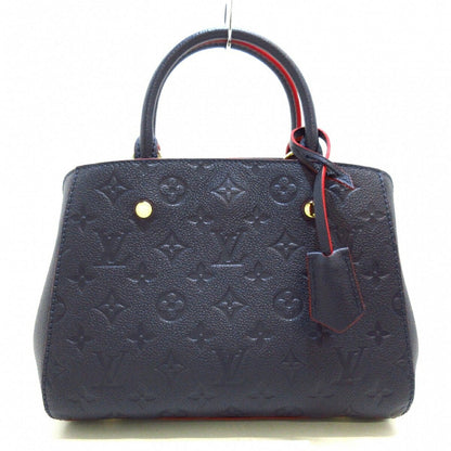 Louis Vuitton Montaigne BB Empreinte Leather Handbag Marine Rouge