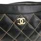 CHANEL Wild Stich Matelasse Lamb Skin Shoulder Bag Black A20663