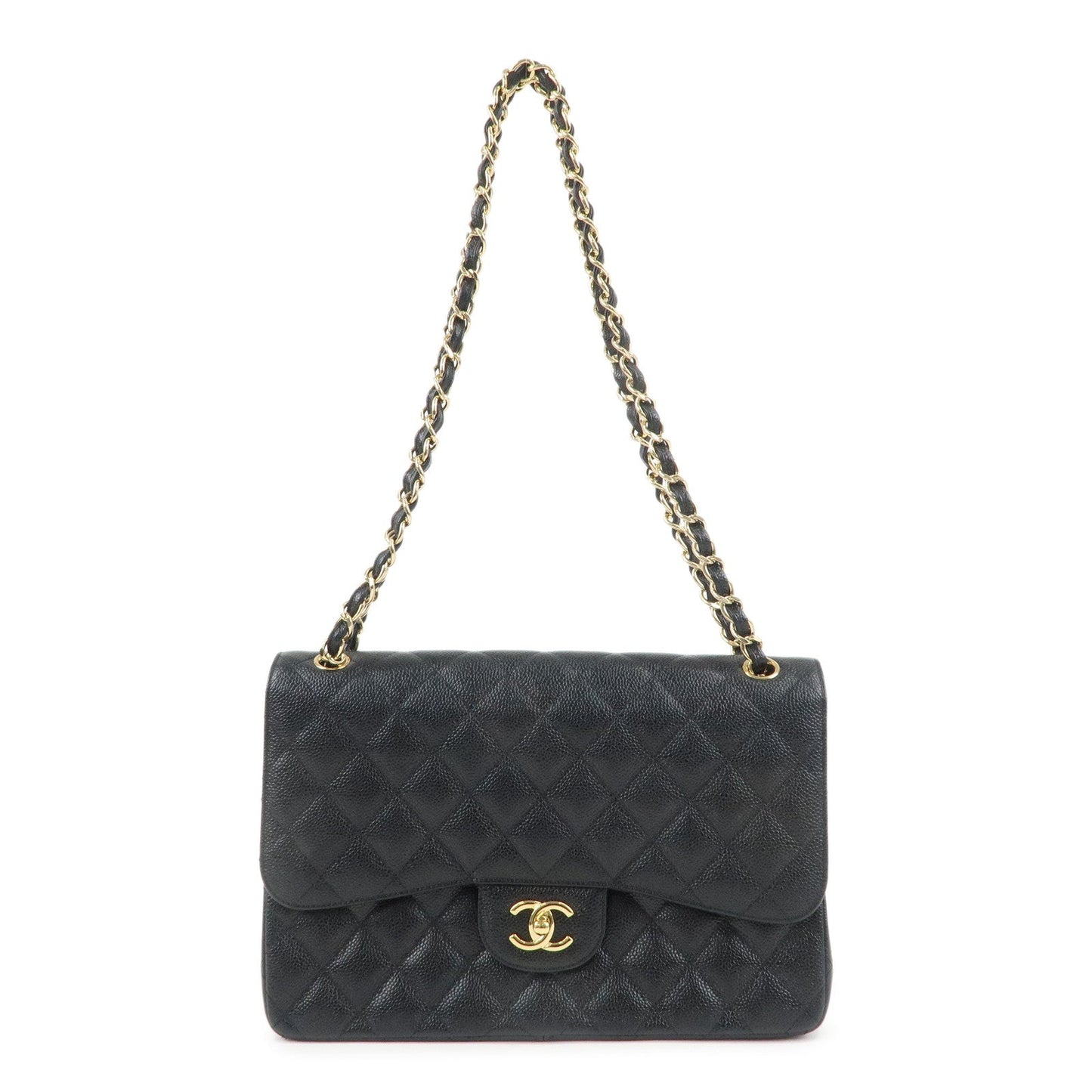 CHANEL Matelasse Caviar Skin Maxi 30 W Flap Shoulder Bag A58600