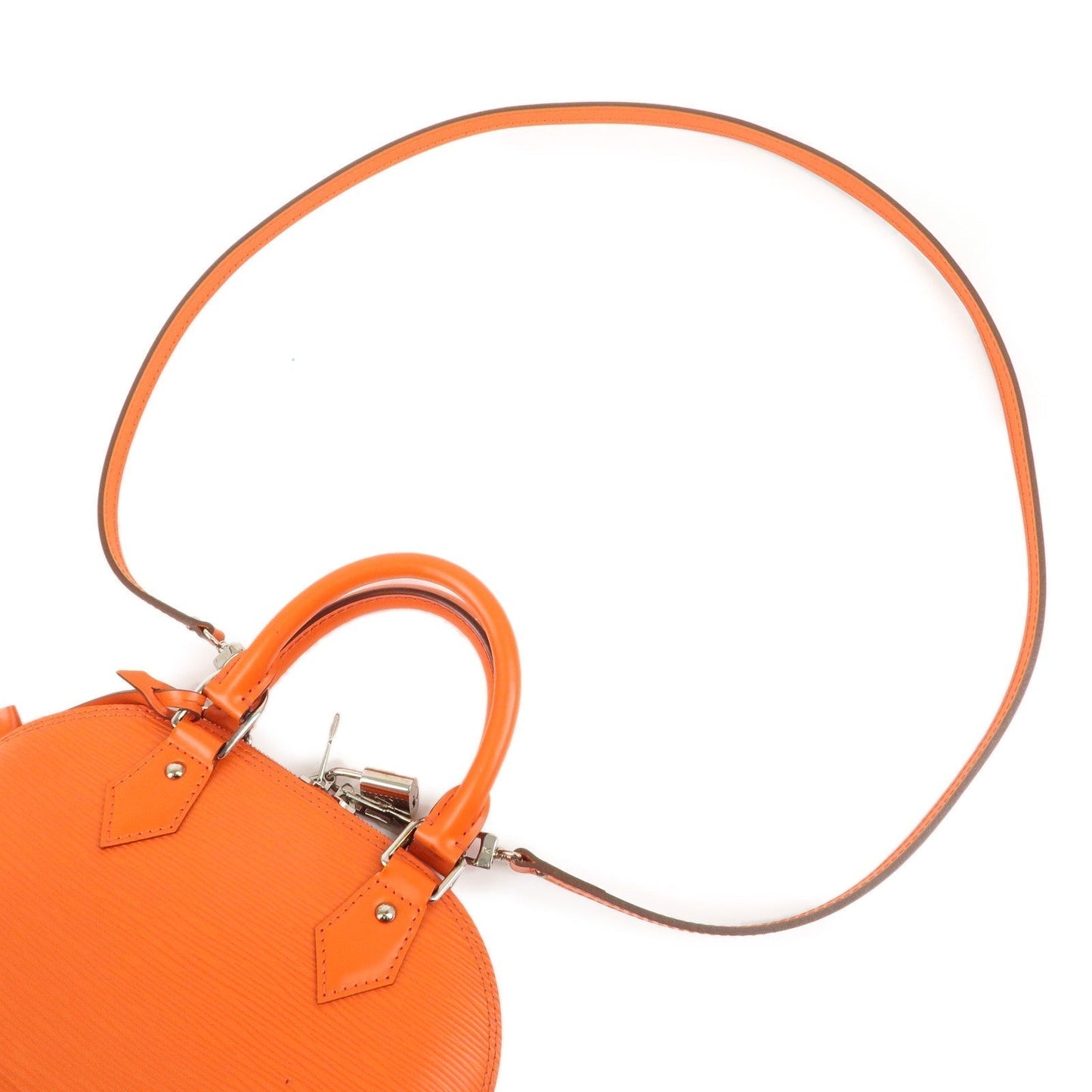 Louis Vuitton Epi Alma BB 2Way Bag Hand Bag Orange M40854