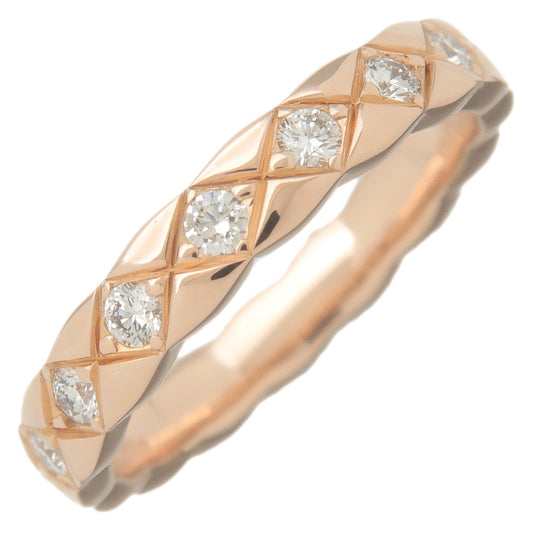 CHANEL COCO Crush Ring Mini 16P Diamond K18PG 750PG Rose Gold #46