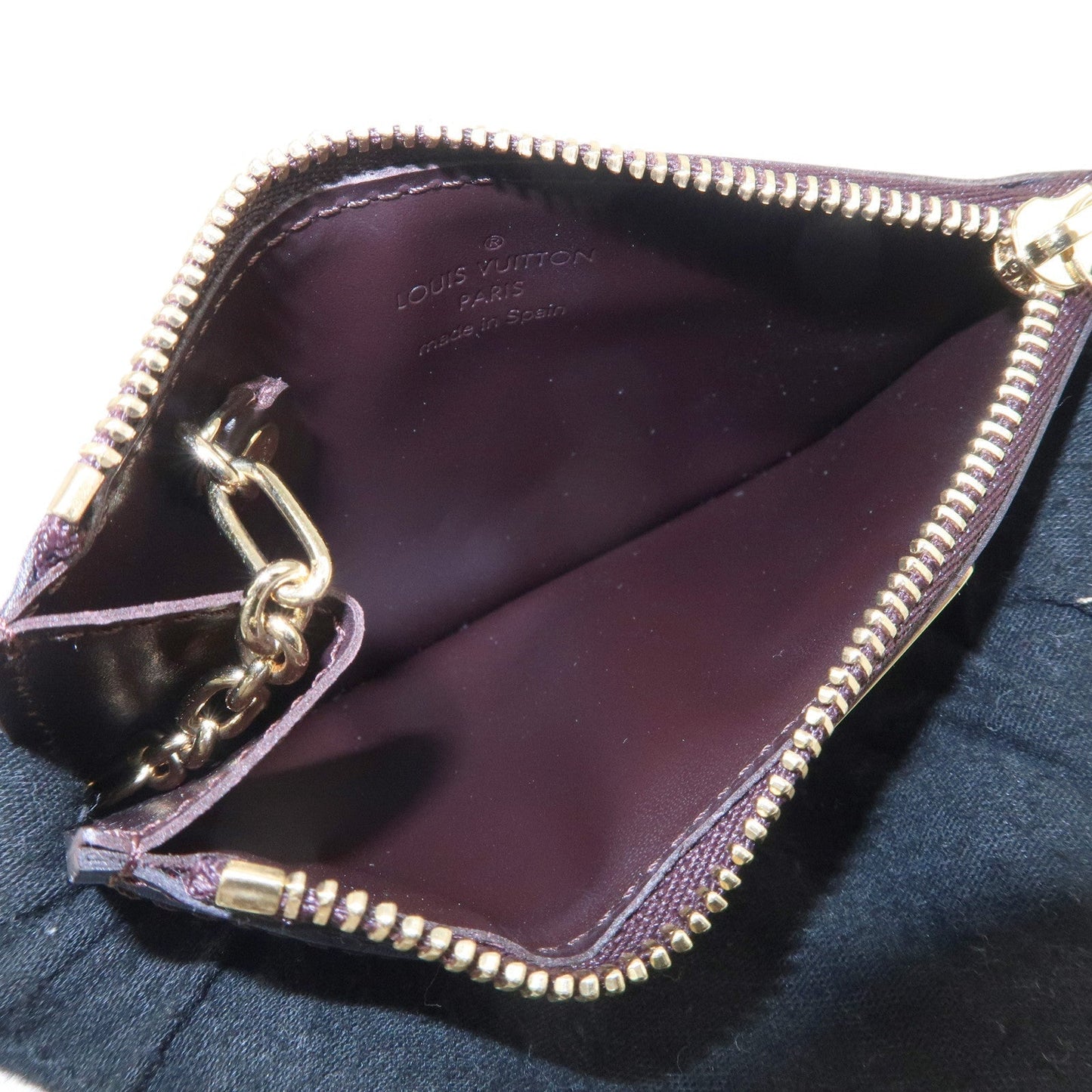 Louis Vuitton Vernis Pochette Cles NM Coin Case Amarante M93557