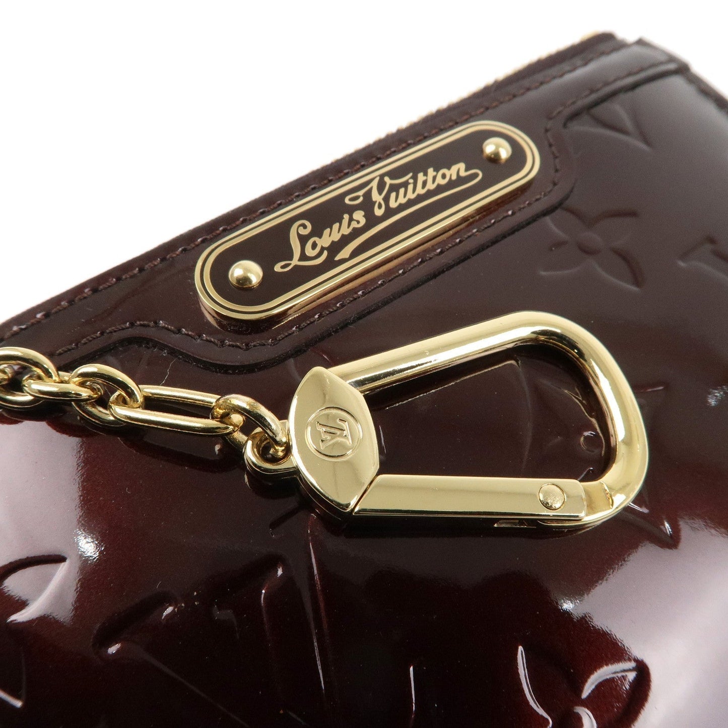 Louis Vuitton Vernis Pochette Cles NM Coin Case Amarante M93557