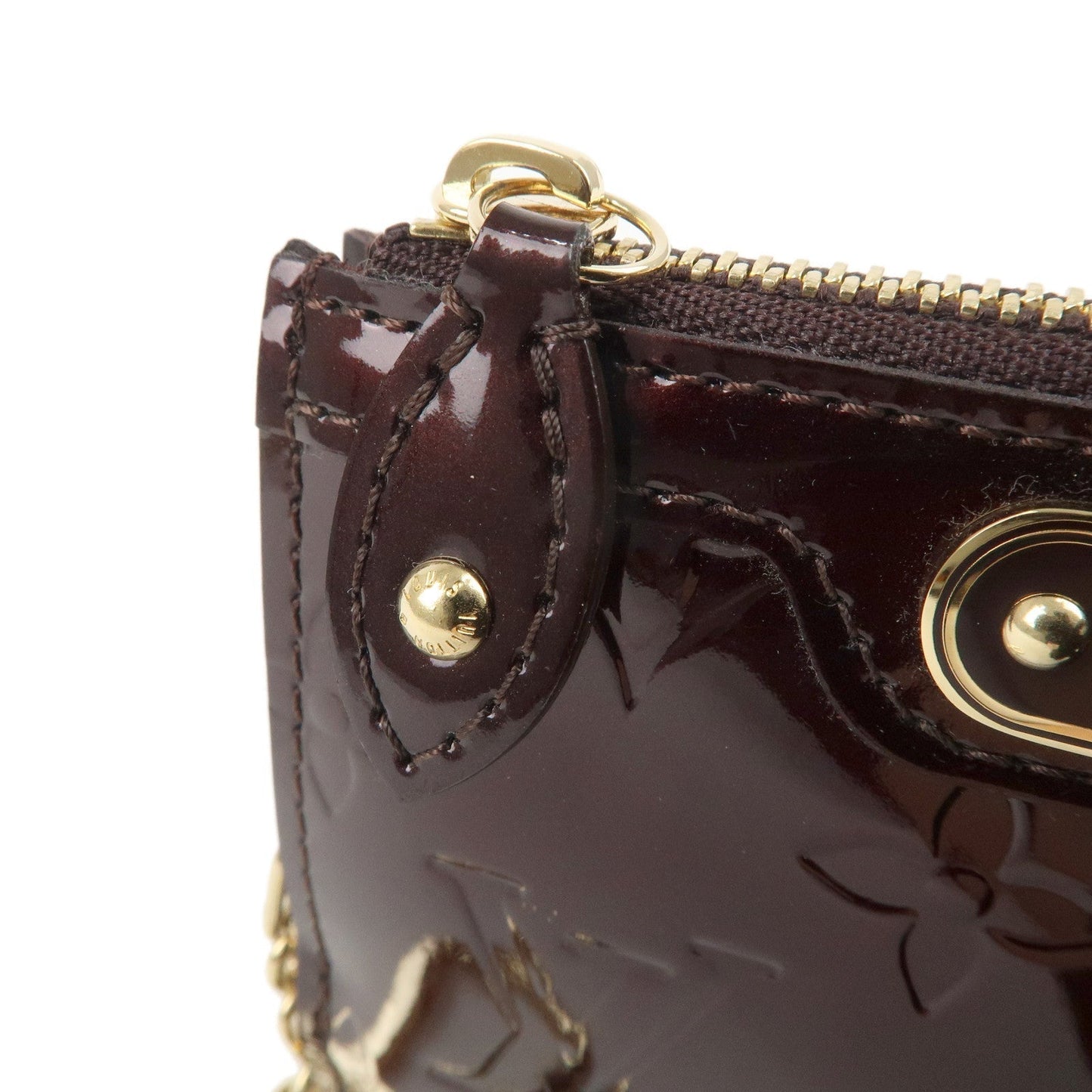 Louis Vuitton Vernis Pochette Cles NM Coin Case Amarante M93557