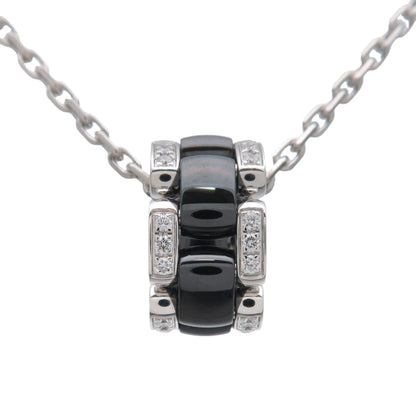 CHANEL Ultra Collection Diamond Necklace K18WG White Gold Ceramic