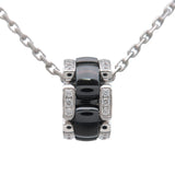 CHANEL Ultra Collection Diamond Necklace K18WG White Gold Ceramic