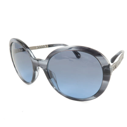 CHANEL Plastic Metal Chain Motif Sunglasses 56??20 140 Black 5353-A  d