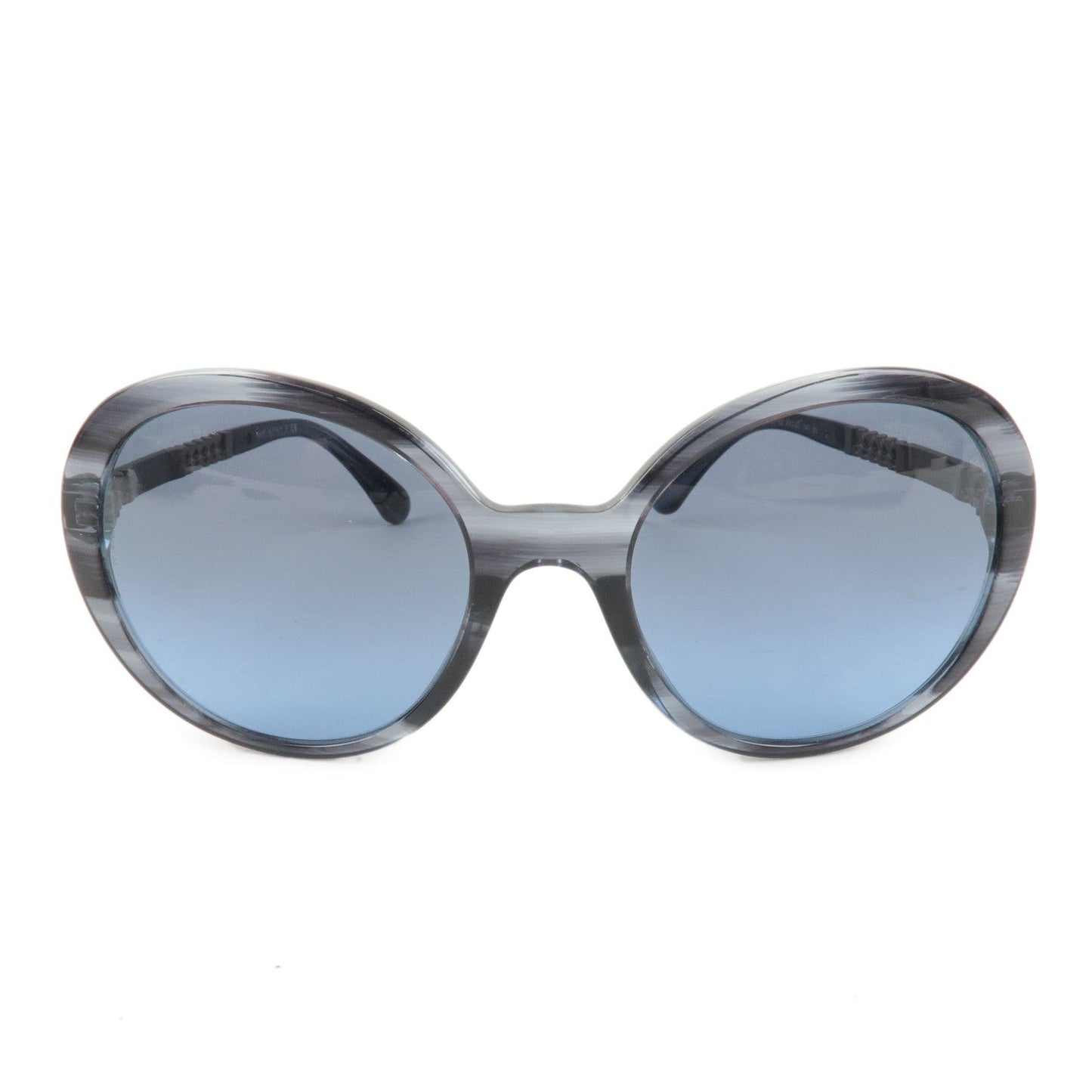 CHANEL Plastic Metal Chain Motif Sunglasses 56??20 140 Black 5353-A  d