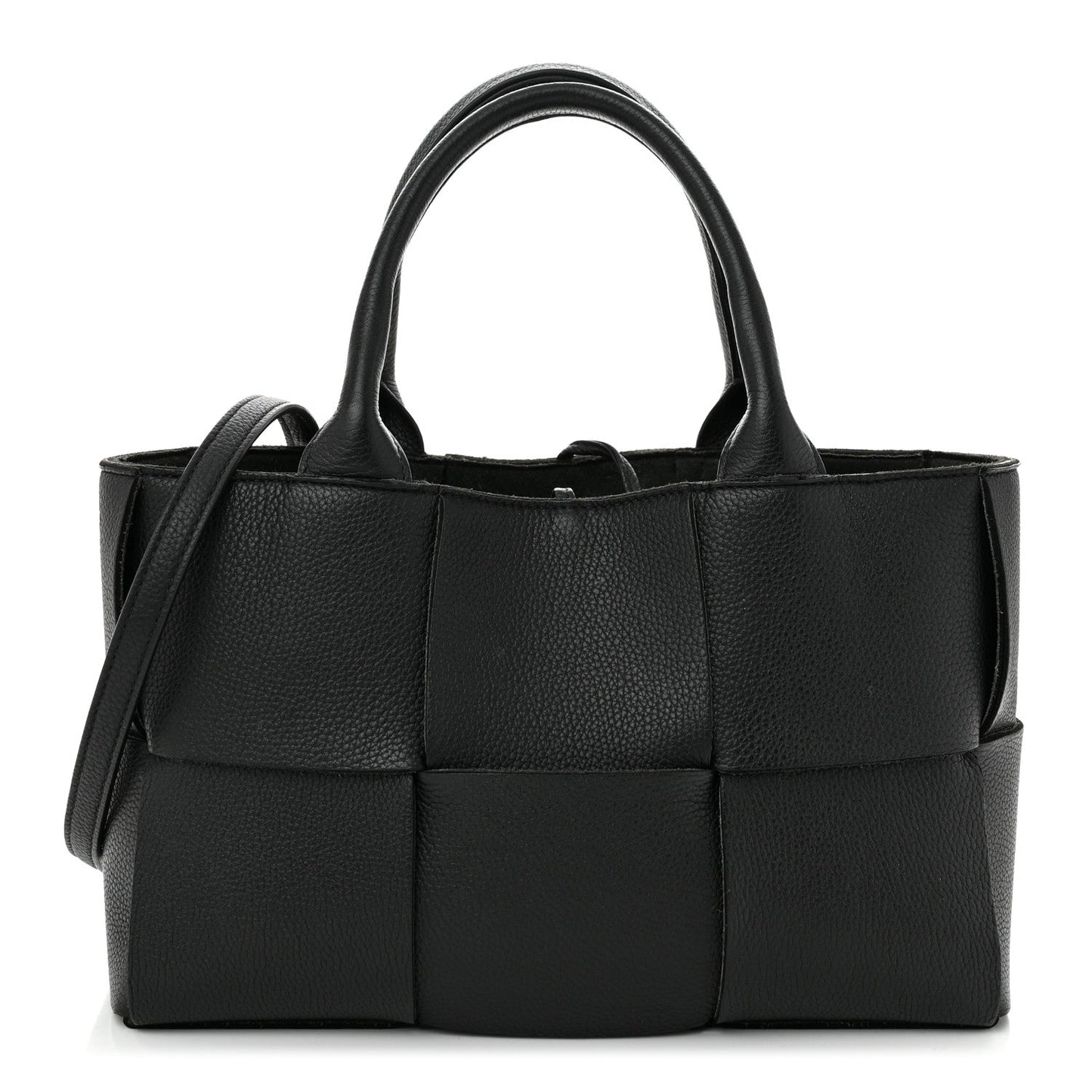 Bottega Veneta Nappa Maxi Intrecciato Mini Arco Tote Black