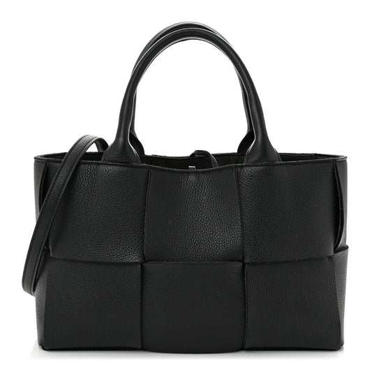 Bottega Veneta Nappa Maxi Intrecciato Mini Arco Tote Black
