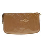 LOUIS VUITTON Vernis Pochette Accessoires Pouch Rose Velours M91575 Auth 37888