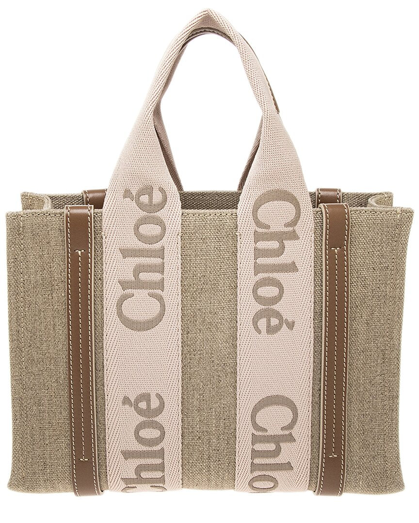 CHL - CC o? Woody Small Linen & Leather Tote