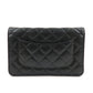 CHANEL Caviar Skin Chain Wallet Purse Shoulder Bag Black AP0250  d