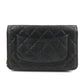 CHANEL Caviar Skin Chain Wallet Purse Black Shoulder Bag AP0250  d